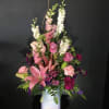 an awesome display of soft colors in an exquisite vase Mom will