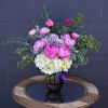Lovely pink peonies, hydrangea with accents in a nice vase
STANDARD: 5 peonies