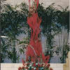 roses, asiatic lilies, and tulips with curly willow
