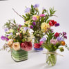 Always Happy , always spring . We use as many local flowers