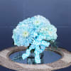 Like a rare Blue Moon, this design includes blue blooms and nice