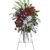 Sparkling like an Independence Day fireworks display, a striking red, white and