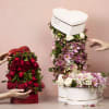 Two floral arrangements in a package: Red Waterfall and My Floral Waterfall.
