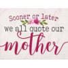 Cut from pine, this sign features a distressed background and artistic embellishments.