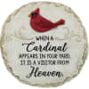Resin.Stepping Stone - When a cardinal appears in your yard, it is
