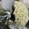 100 Elegant white rose bouquet.