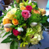 Roses, ranunculus, tulips and lots of other fun stuff in bright pinks