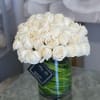 3 dozen white rose bouquet in a vase