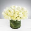 Make a bold statement with this elegantly simple design. White roses symbolize