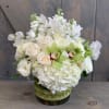 White and green pure elegance for Mother&#039;s Day. This design includes Roses
