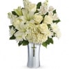 Show your sympathy with style and grace. A shining silver finish and