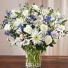White and blue flowers 