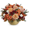 This Artisanal Gold Bouquet goes for the gold of fall flowers. This
