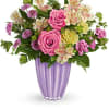 Fresh as a spring day, this glorious pink and yellow bouquet looks