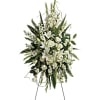 This beautiful spray includes white hydrangea, white roses, white oriental lilies, white