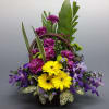 colorful basket flowers