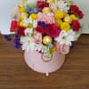 Box With Mix Flowers And Chocolates 