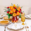Two gorgeous autumnal gifts in one, this fabulous fall bouquet is arranged