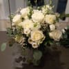 All white vintage style bridal bouquet