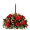 Send some holiday cheer today with this festive evergreen and Red Roses