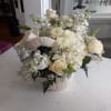 Beautiful puffy and all sparkly white large arrangement great for the floor