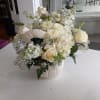 Beautiful puffy and all sparkly white large arrangement great for the floor