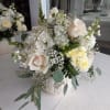 Beautiful puffy and all sparkly white large arrangement great for the floor
