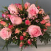 It&#039;s beauty-full! Bursting with pink roses and radiant spray roses, this delightful