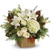 Give the gift of modern winter-white style with this breathtaking bouquet, hand-arranged