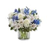 Shades of blue and white captures every wish you want to express