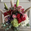 Great for any occasion this bowl full of Roses, Hydrangeas, Carnations, and