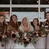 Burgundy peonies, antique hydrangea, roses, and more!
