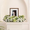 Garden Wreath Photo Tribute Bouquet by Grand Floral Events