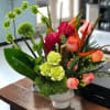 Bright tropical flowers bright colors