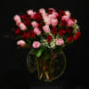 Premium Ecuadorian roses with accents in a luxurious glass vase
Standard (as shown):