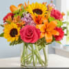 Roses,lily,sunflower, alstroemeria, pomsstock