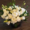 Beautiful white lush arrangement great for any  occasion. *peonies are in