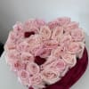 Classic heart box designed with roses. 