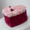 Classic heart box designed with roses. 
