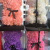 Stunning purple rose bear made of soft synthetic roses. These custom-made bears
