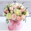 Gorgeous mix of roses in a hat box . Large selection of