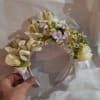 Floral crown makes bride or flower girl look royal by fare.