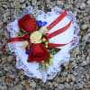 A fond memorial tribute designed to rest in the open lid portion