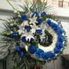 Blue &amp; White Wreath