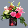 This simple assortment of beautiful flowers is a great way to let