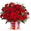 Make Valentine&#039;s Day truly magnificent with this romantic red rose bouquet, presented