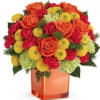 Smile awhile! This spirited mix of happy citrus blooms will brighten the