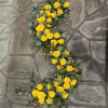 48 yellow roses, including eucalyptus 