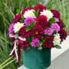 The composition made up of dahlias will definitely appeal to connoisseurs of