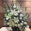 As hopeful as the bright horizon ahead, this glorious white bouquet of